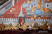 Detail from a mural painting with a 'Ramakien' motif - Thai version of the Indian Ramayana - from the temple complex of the Emerald Buddha, Bangkok (late 18th century) 